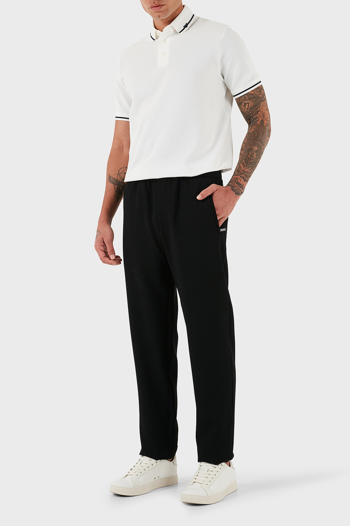 Emporio Armani Regular Fit Normal Bel Düz Paça Mikro Dokuma Erkek Pantolon EM001611 TE14101 UC001 SİYAH