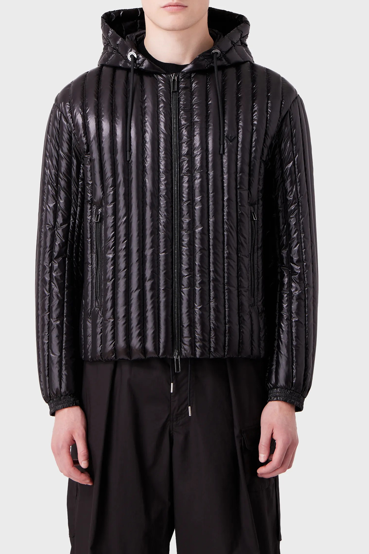 Emporio Armani Regular Fit Su Geçirmez Kapüşonlu Erkek Mont 6R1B79 1NKZZ 0999 SİYAH
