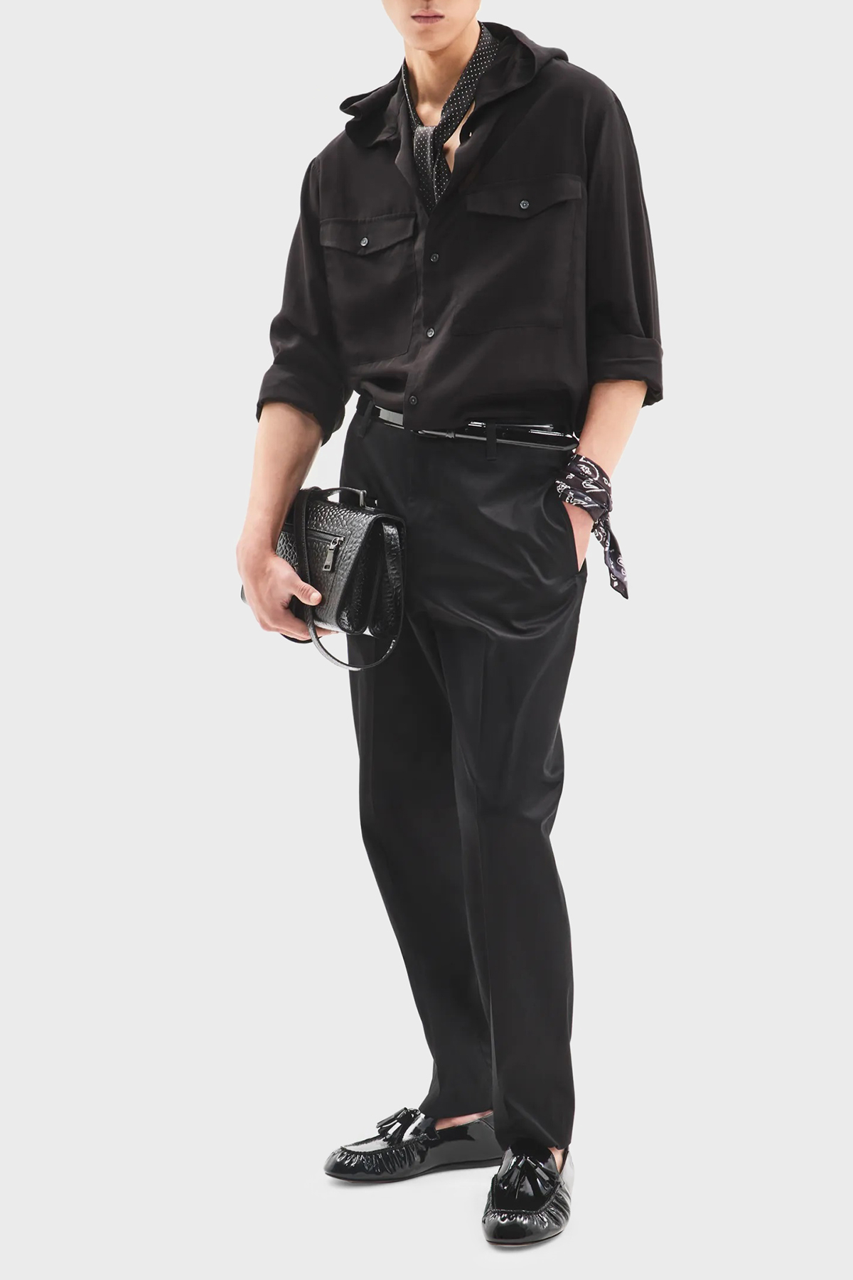 Emporio Armani Relaxed Fit Kapüşonlu Erkek Gömlek 3D1CG5 1NKGZ 0999 SİYAH