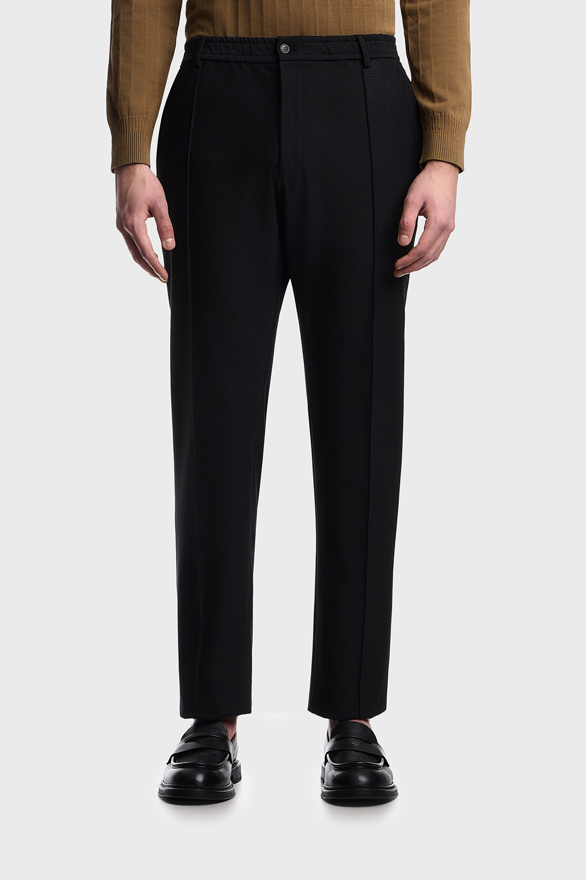 Emporio Armani Slim Fit Normal Bel Dar Paça Erkek Pantolon EM004672 TE11109 UC001 SİYAH