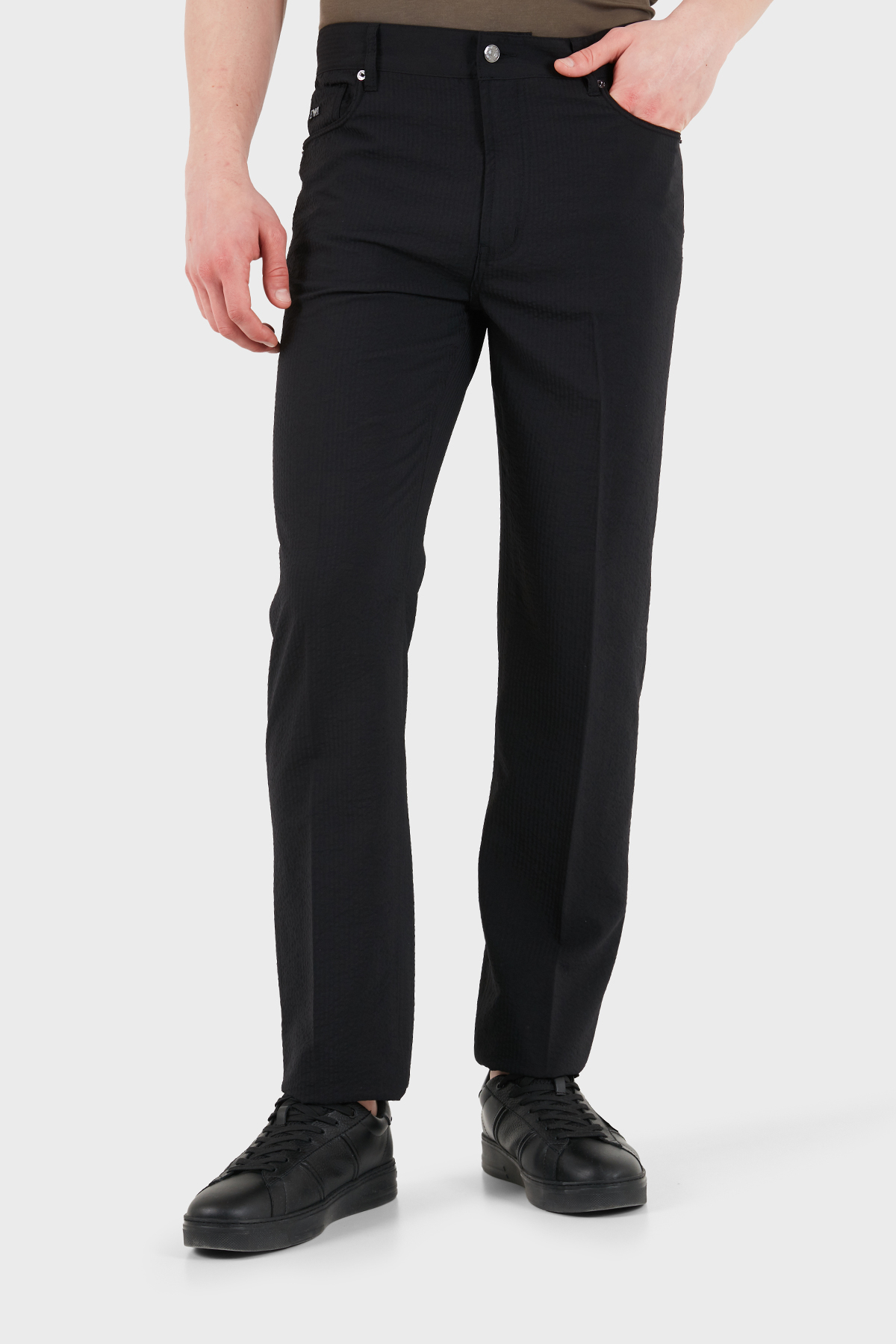 Emporio Armani Straight Fit Normal Bel Düz Paça Jeans Erkek Kot Pantolon EM000763 AF13674 UC001 SİYAH