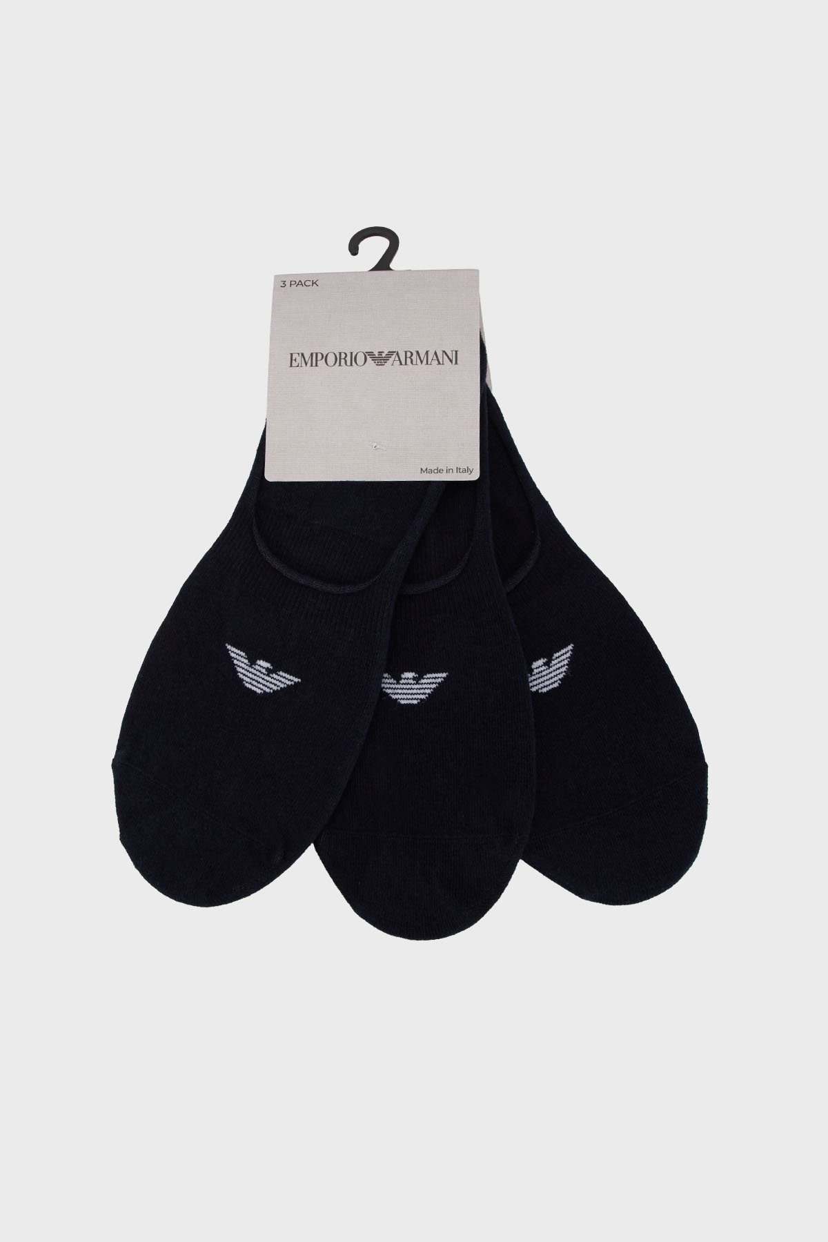 Emporio Armani Streç Pamuklu 3 Pack Babet Erkek Çorap EM000548 AF14446 MB082 MAVİ