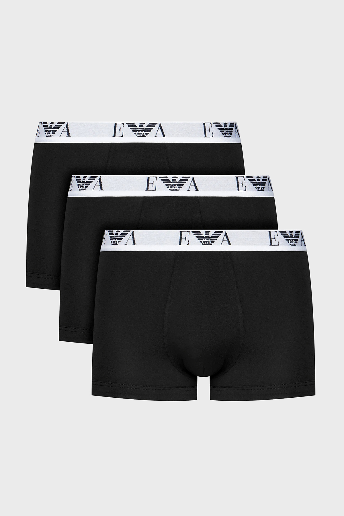 Emporio Armani Streç Pamuklu 3 Pack Erkek Boxer EM000259 AF14131 M0042 Siyah-Beyaz-Lacivert