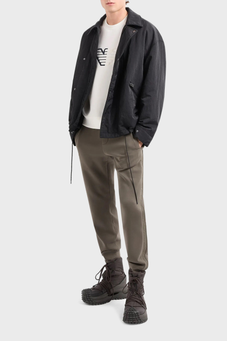 Emporio Armani Streç Pamuklu Bisiklet Yaka Erkek Sweat 6D1M76