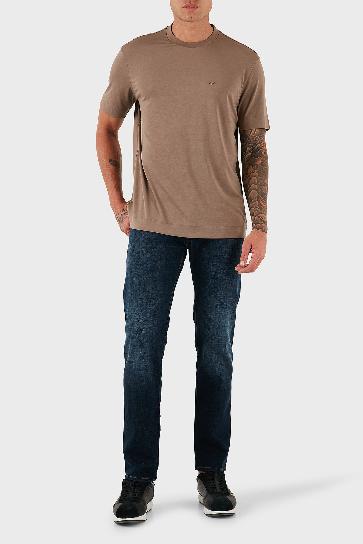 Emporio Armani Streç Pamuklu Regular Fit Normal Bel Düz Paça Jeans Erkek Kot Pantolon EM001370 AF17749 MB001 LACİVERT