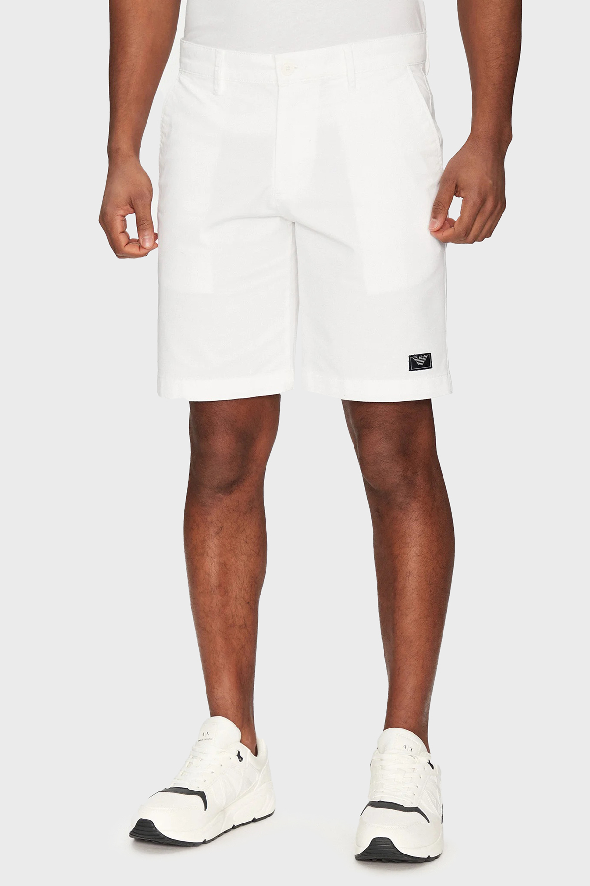 Emporio Armani Streç Pamuklu Regular Fit Normal Bel Erkek Short EM000591 AF12336 U0002 BEYAZ
