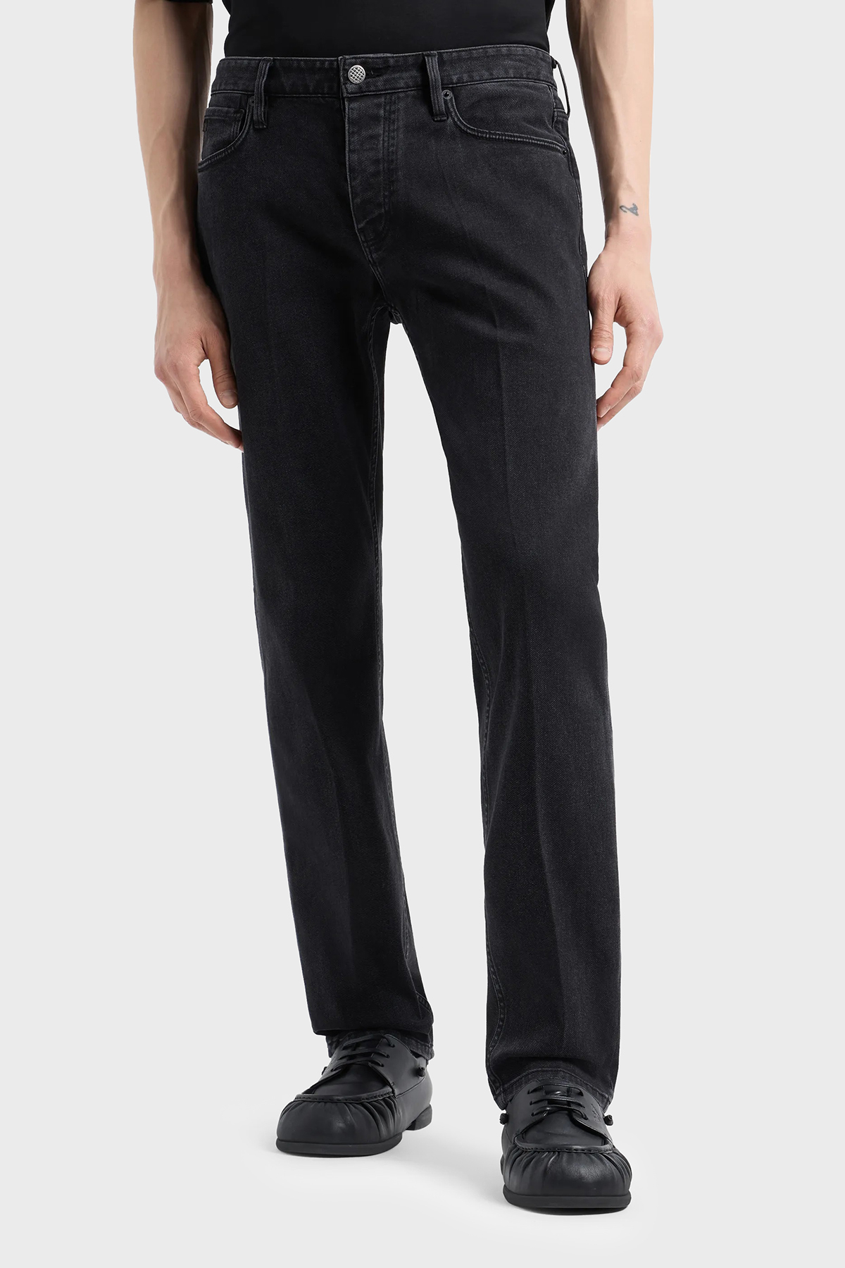 Emporio Armani Streç Pamuklu Slim Fit Düşük Bel Jeans Erkek Kot Pantolon 6D1J75 1DTMZ 0005 SİYAH