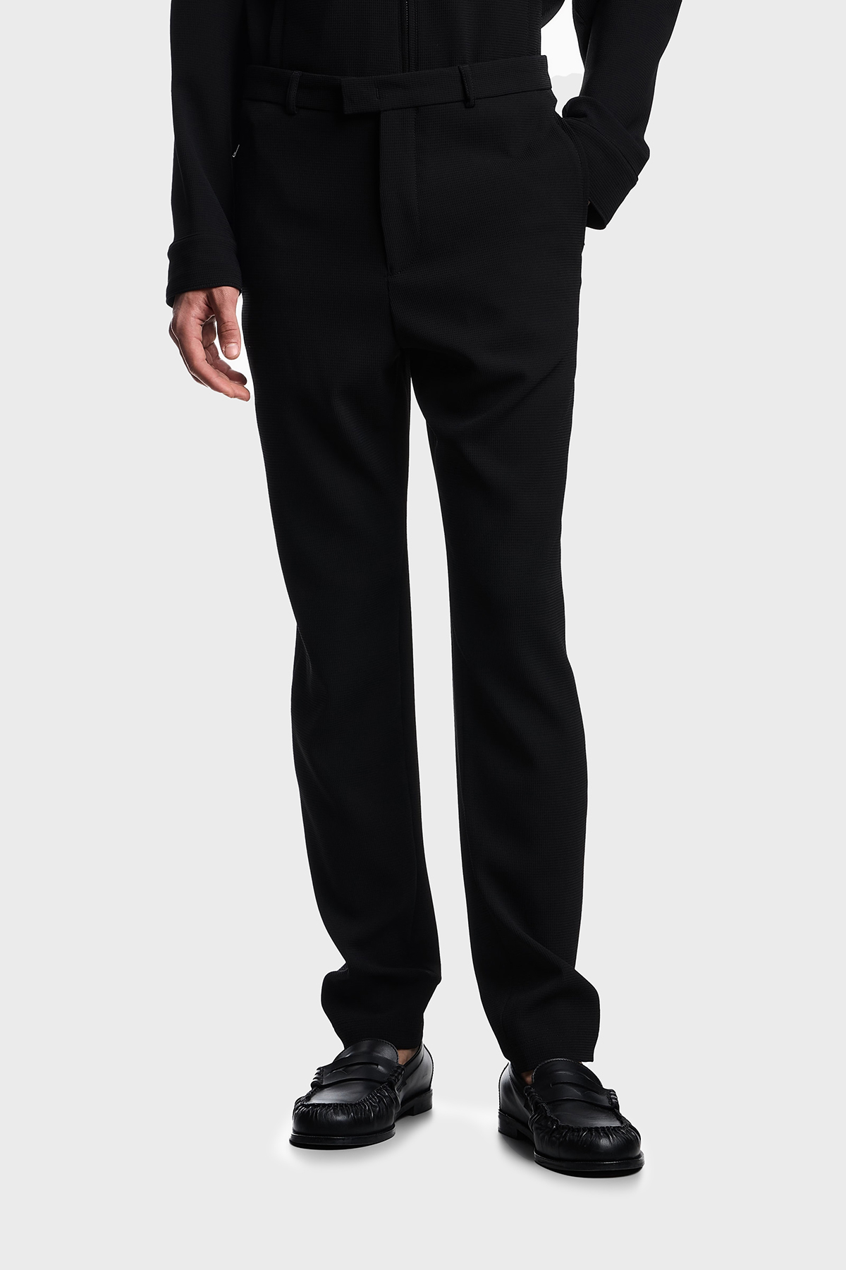 Emporio Armani Streç Regular Fit Normal Bel Düz Paça Chino Erkek Pantolon EM000158 TE13591 UC001 SİYAH