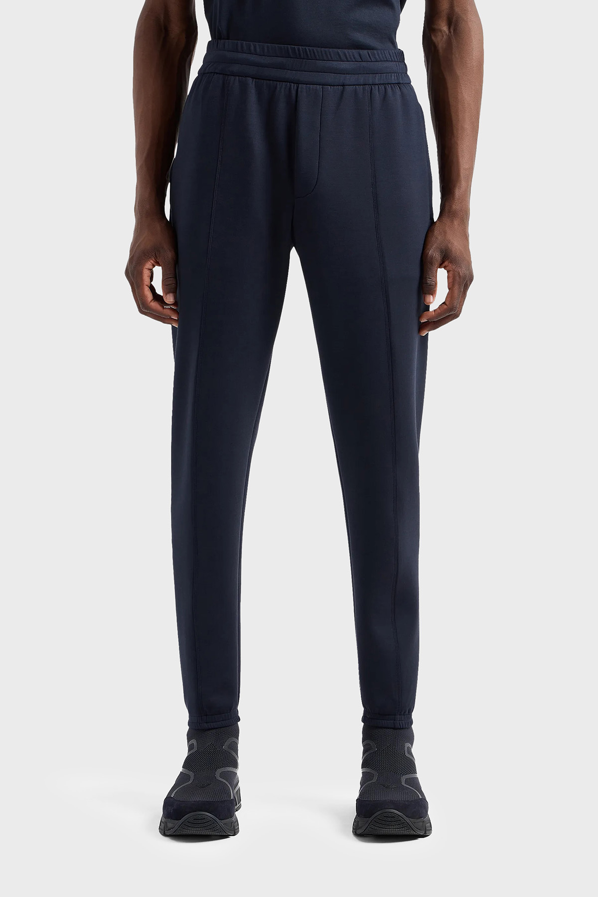 Emporio Armani Streç Regular Fit Normal Bel Lastikli Paça Jogger Erkek Pantolon EM000315 AF10103 UB118 LACİVERT