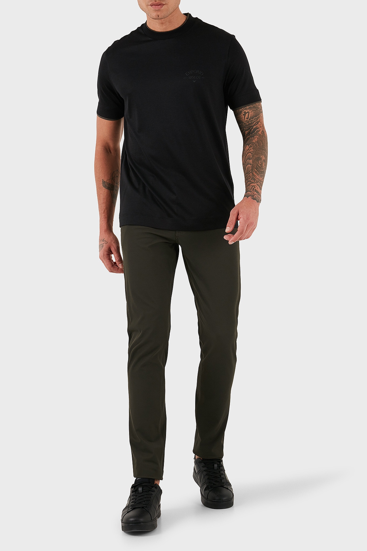 Emporio Armani Streç Slim Fit Normal Bel Dar Paça Erkek Pantolon EM000121 AF18502 U8120 HAKİ