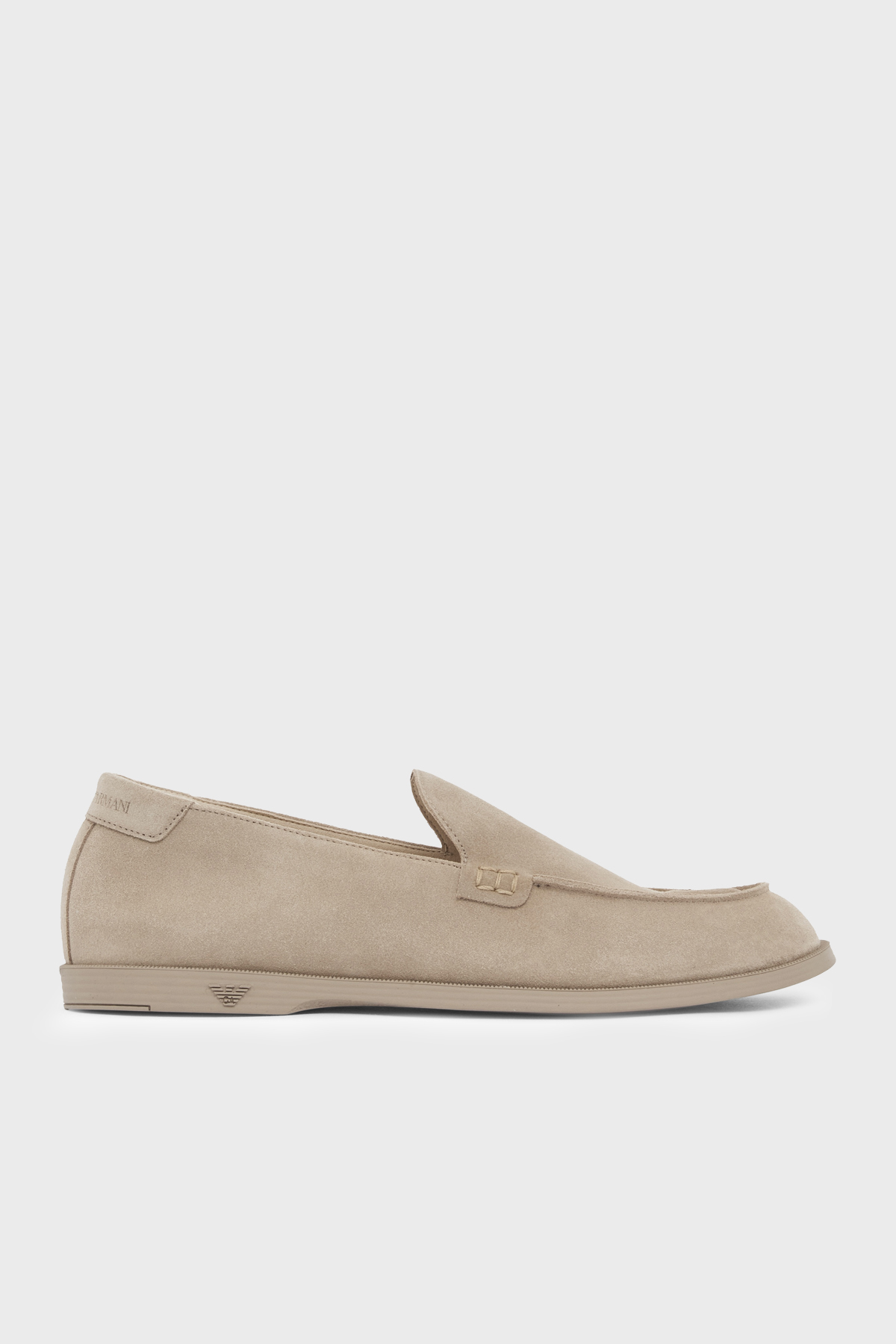 Emporio Armani Süet Deri Loafer Erkek Ayakkabı EM004941 AF23967 U6092 TOPRAK