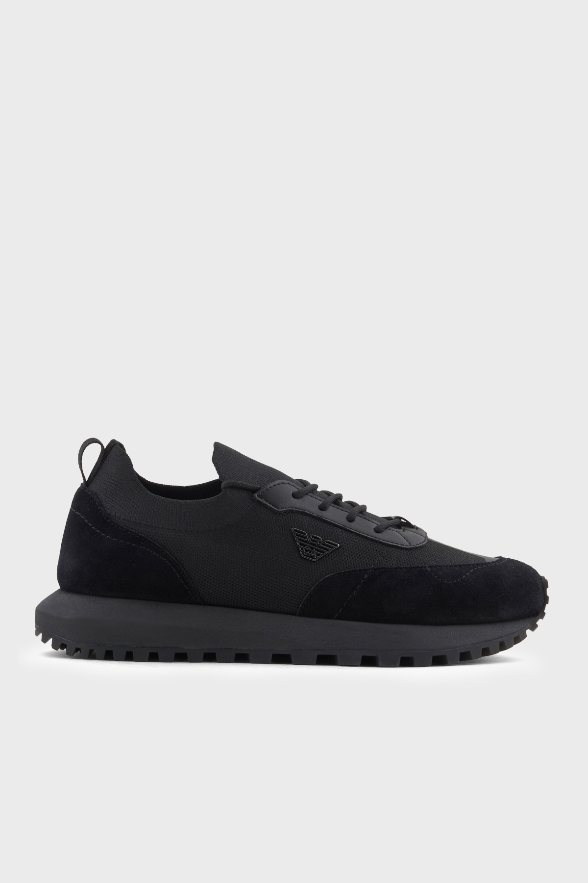 Emporio Armani Süet Sneaker Erkek Ayakkabı EM003739 AF19724 MC005 SİYAH