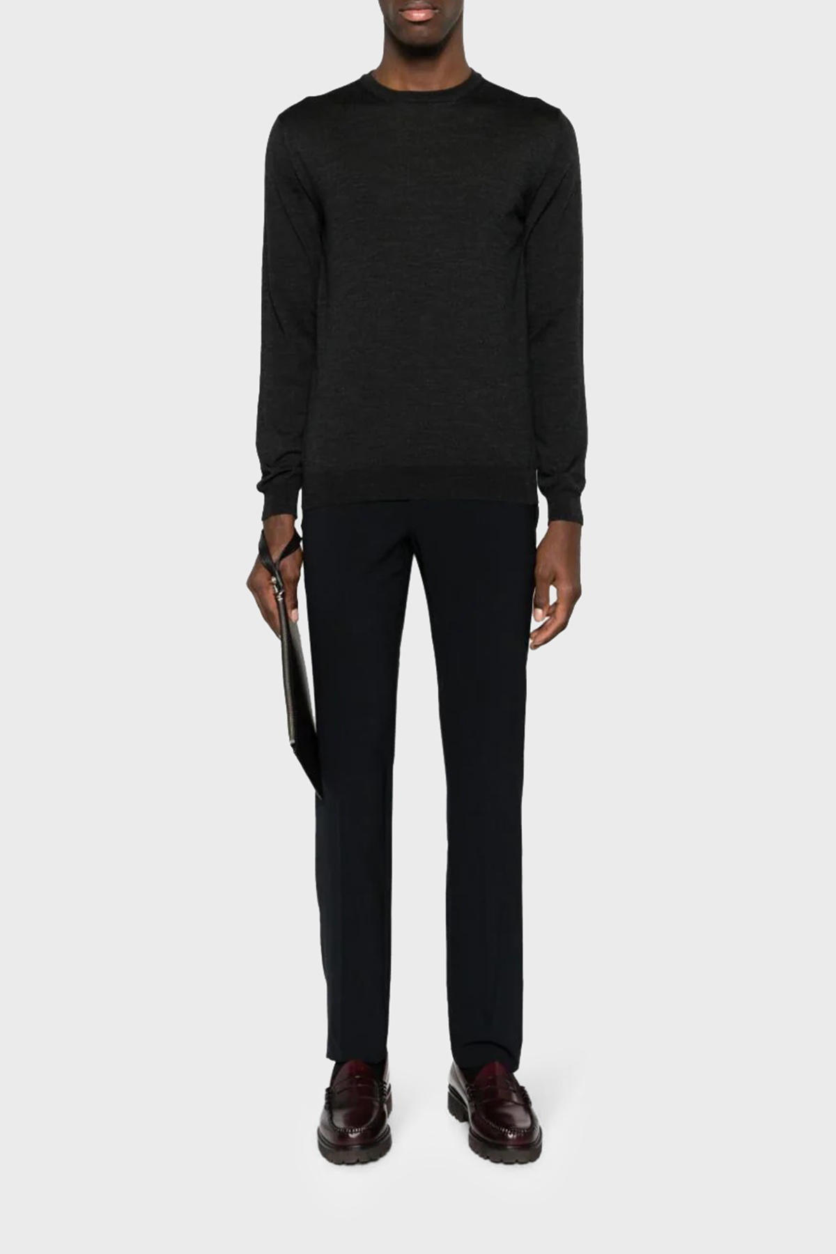 Emporio Armani Yün Karışımlı Skinny-Cut Erkek Pantolon H41P68 01506 922 LACİVERT
