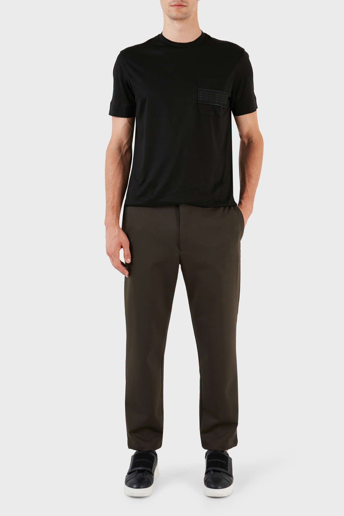 Emporio Armani Yünlü Regular Fit Chino Erkek Pantolon 6R1P62 1JOBZ 0583 HAKİ