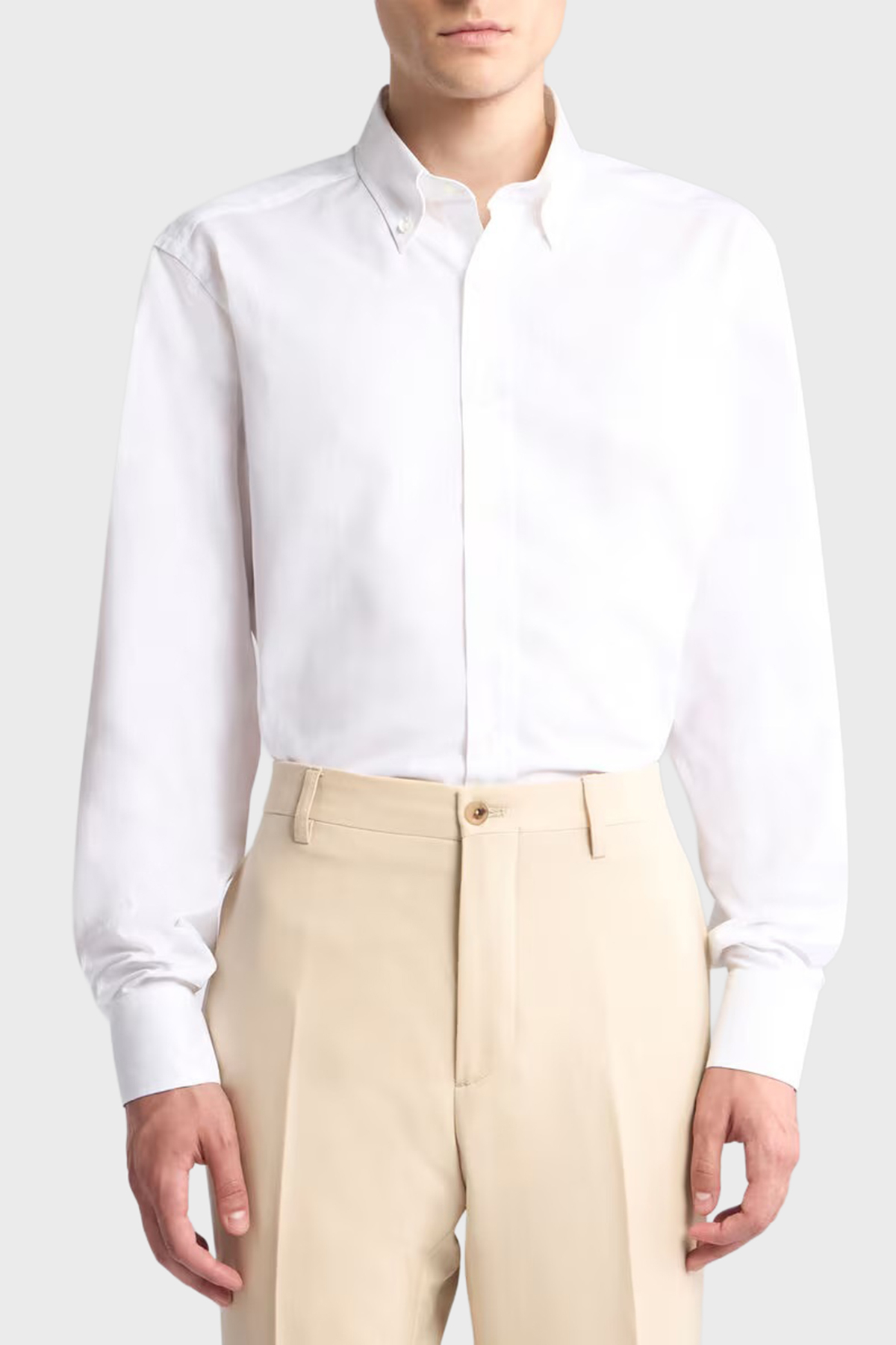 Etro Streç Pamuklu Regular Fit Düğmeli Yaka Erkek Gömlek MRIB0004 AV607 W0800 BEYAZ