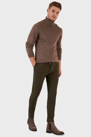Exxe Belden Bağlamalı Regular Fit Chino Erkek Pantolon 630GBK10 HAKİ - Exxe