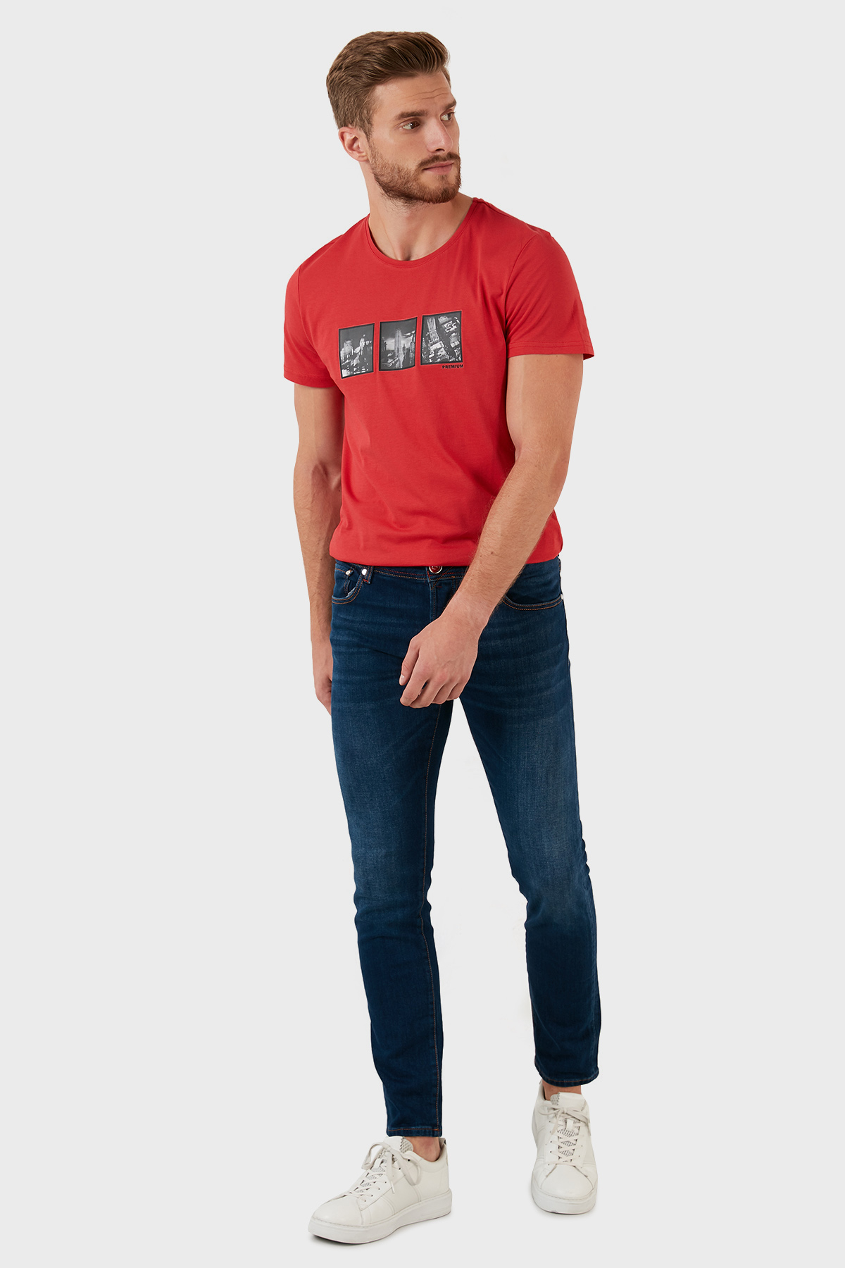 Exxe Pamuklu Normal Bel Slim Fit Jeans Erkek Kot Pantolon 629J018007 MAVİ