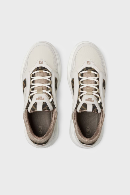 Fendi Logolu Deri Karışımlı Sneaker Erkek Ayakkabı 7E1728 AU20
