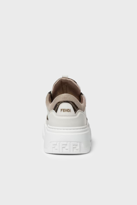 Fendi Logolu Deri Karışımlı Sneaker Erkek Ayakkabı 7E1728 AU20