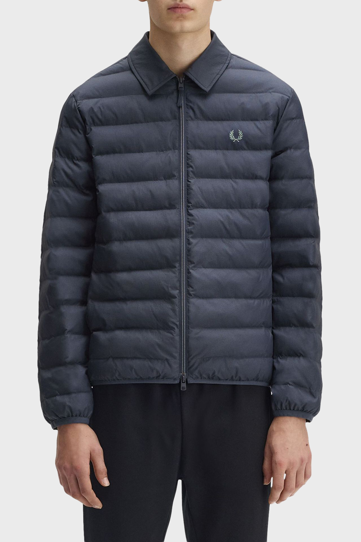 Fred Perry Kapitoneli Regular Fit Klasik Yaka Fermuarlı Unisex Ceket J1301 738 KOYU MAVİ