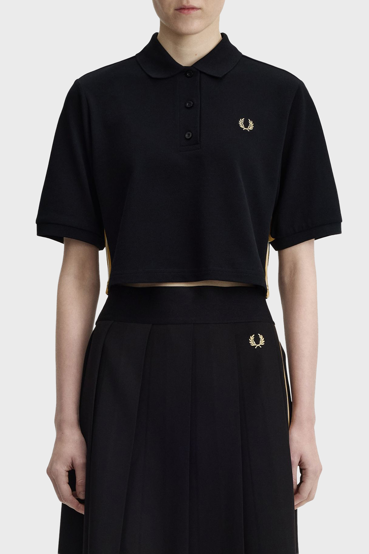 Fred Perry Logolu % 100 Pamuk Regular Fit Düğmeli Kadın Polo G2170 90A SİYAH