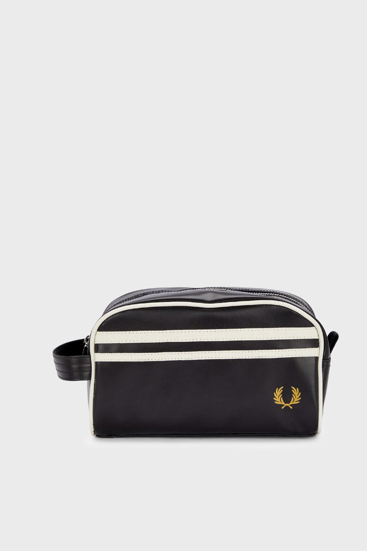 Fred Perry Logolu Tek Saplı Unisex Çanta L8298 D57 SİYAH-EKRU