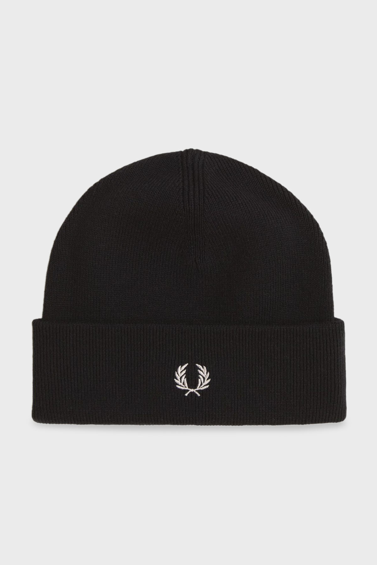 Fred Perry Logolu Yün ve Pamuk Karışımlı Unisex Bere C8161 843 SİYAH