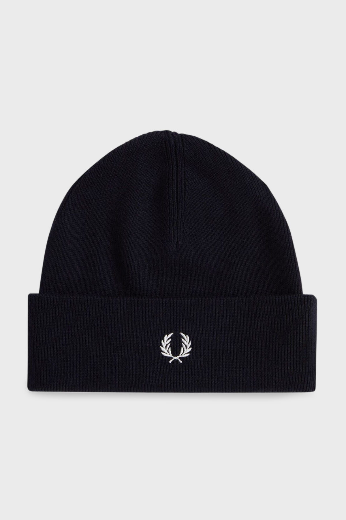 Fred Perry Logolu Yün ve Pamuk Karışımlı Unisex Bere C8161 T05 LACİVERT