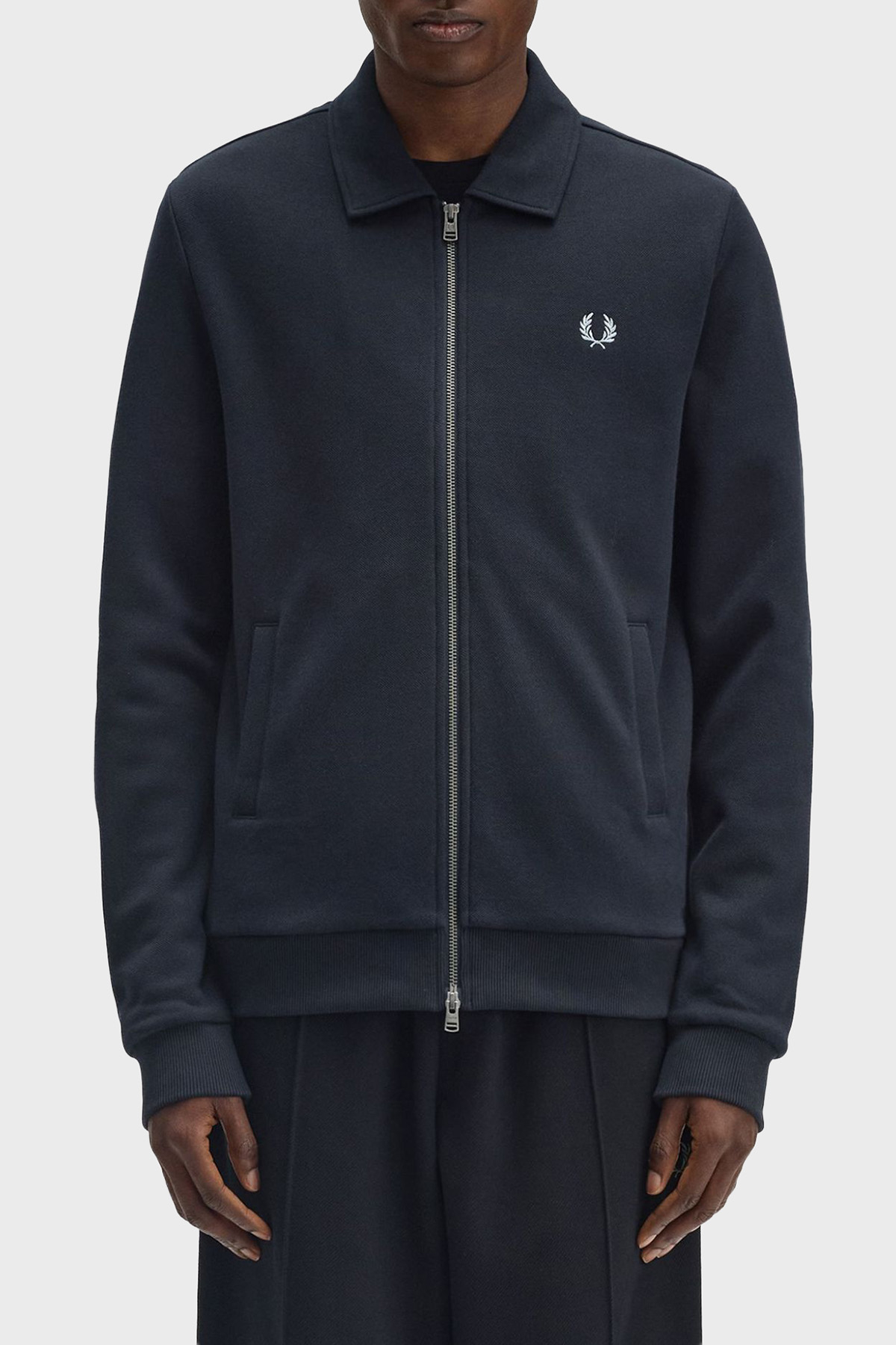 Fred Perry Pamuklu Regular Fit Klasik Yaka Fermuarlı Erkek Sweat J1328 608 KOYU MAVİ