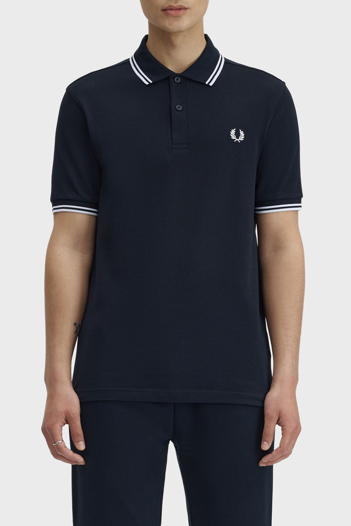 Fred Perry Pamuklu Regular Fit Logolu Düğmeli Erkek Polo M3600P 238 LACİVERT