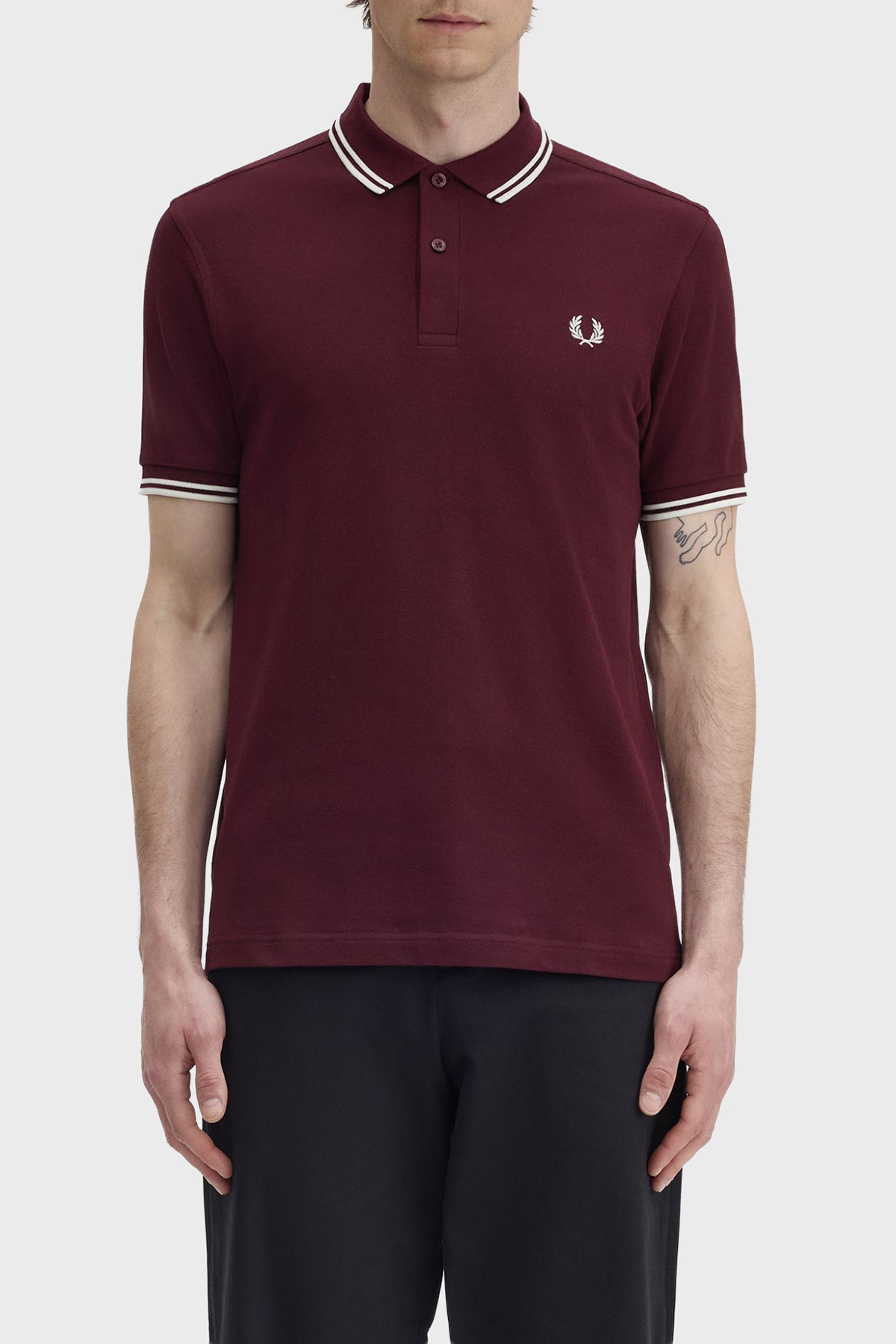 Fred Perry Pamuklu Regular Fit Logolu Düğmeli Erkek Polo M3600P 597 BORDO