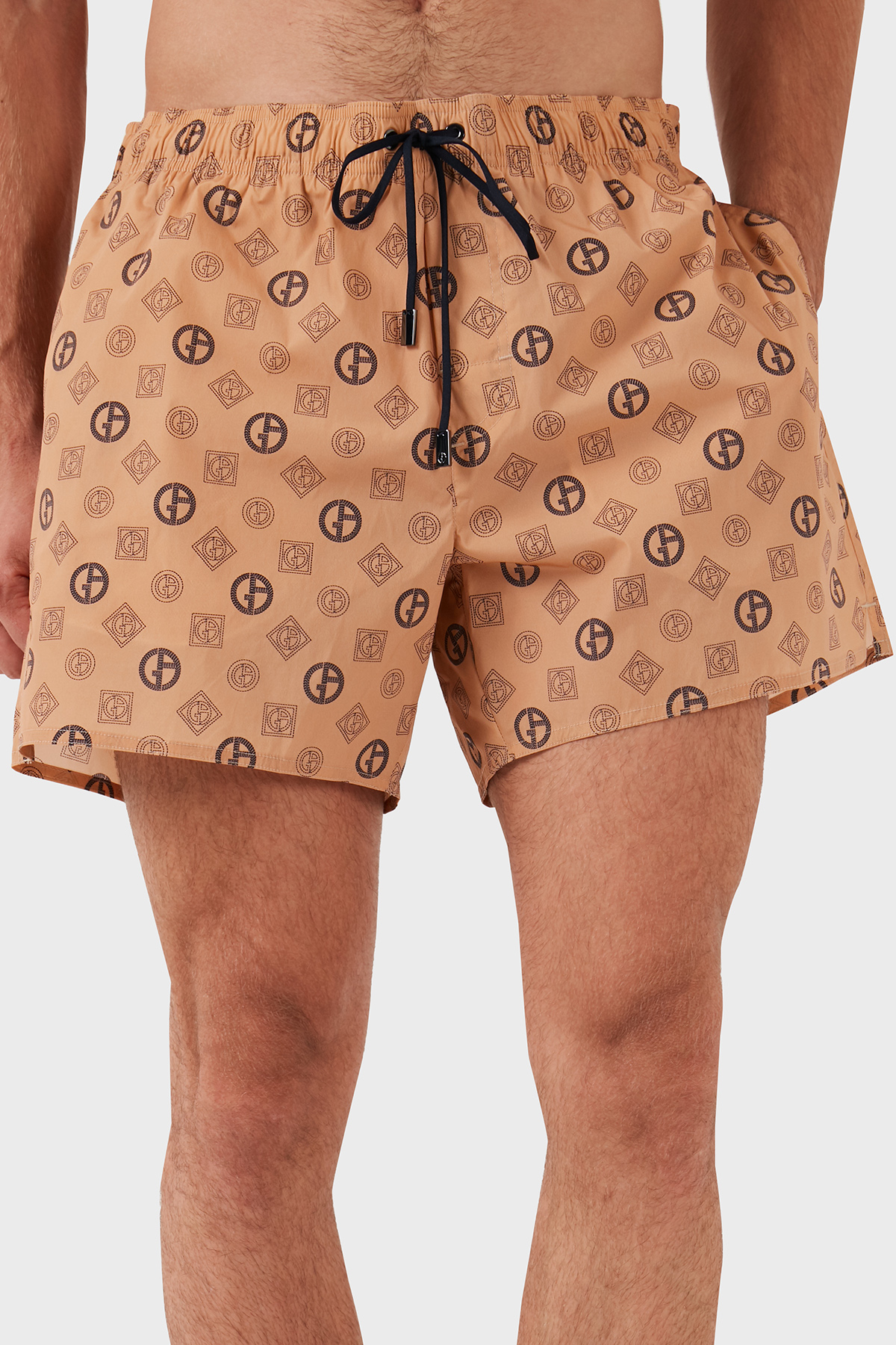 Giorgio Armani Logolu Belden Bağlamalı Cepli Erkek Mayo Short 200343 3F920 00771 SÜTLÜ KAHVE