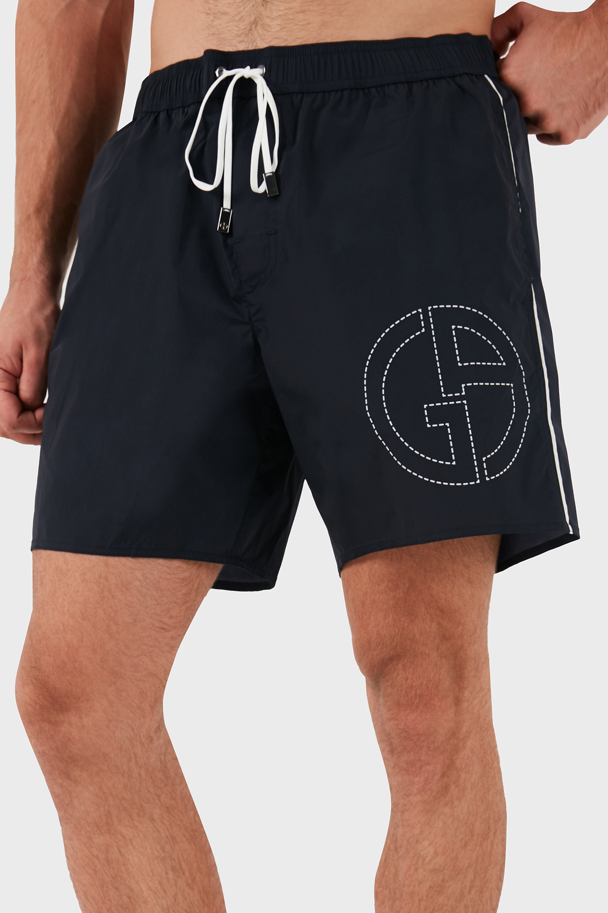 Giorgio Armani Logolu Regular Fit Cepli Erkek Mayo Short 200385 3F919 00136 LACİVERT