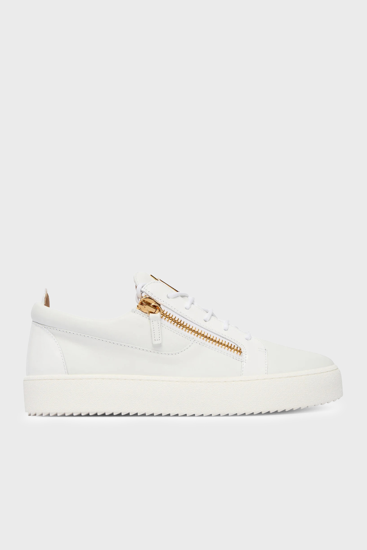 Giuseppe Zanotti Hakiki Deri Sneaker Erkek Ayakkabı RU50000-004 BEYAZ-GRİ