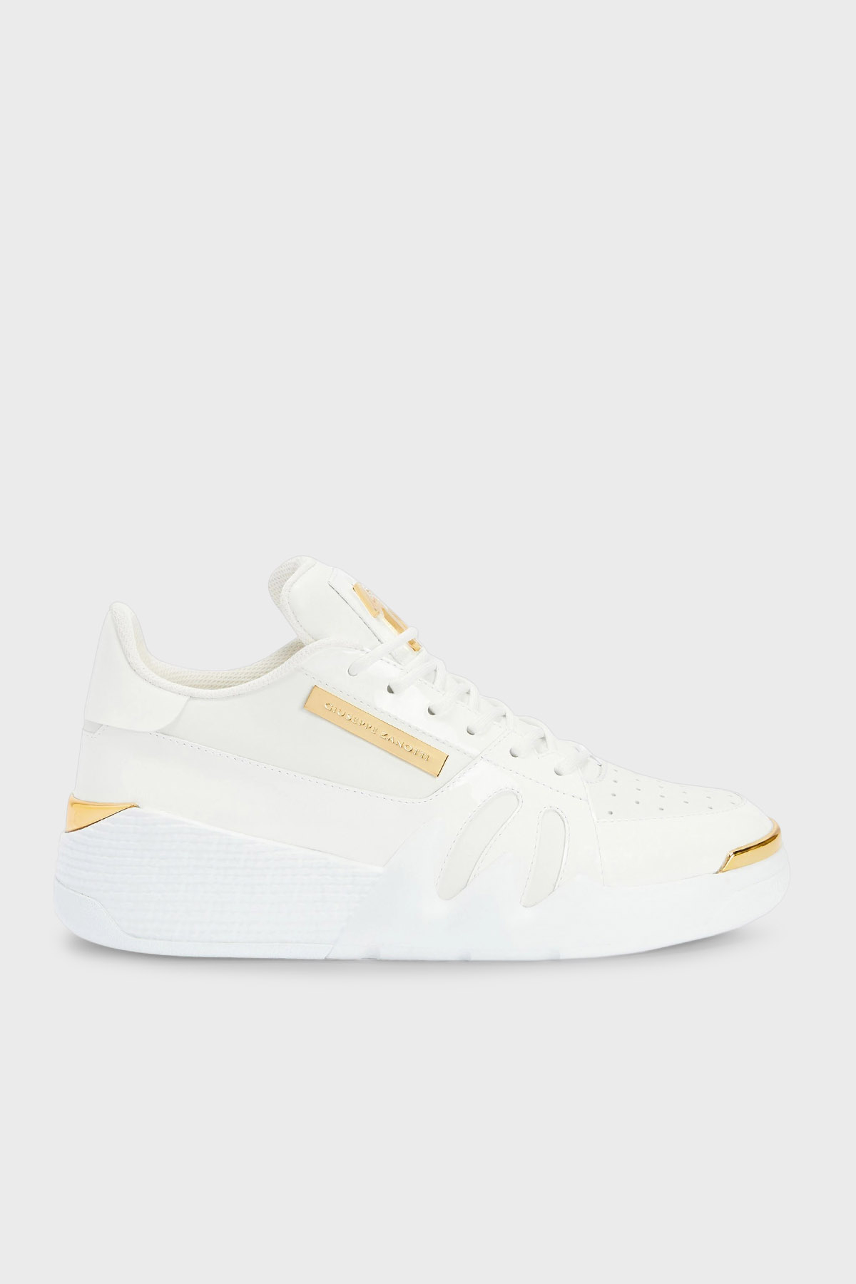 Giuseppe Zanotti Logolu Hakiki Deri Sneaker Erkek Ayakkabı RM40002-001 BEYAZ