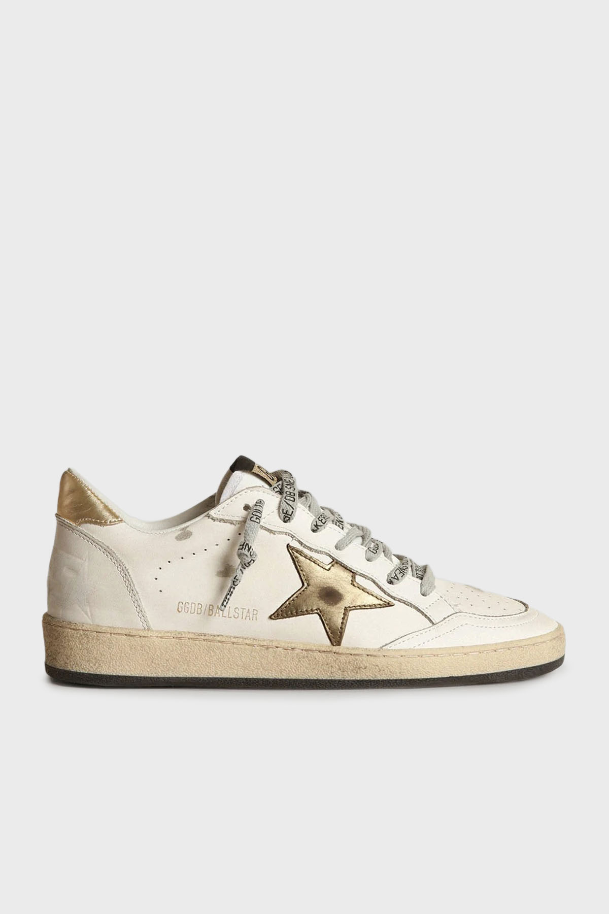 Golden Goose Eskitme Detaylı Deri Logolu Sneaker Kadın Ayakkabı GWF00117.F000783.80608 BEYAZ