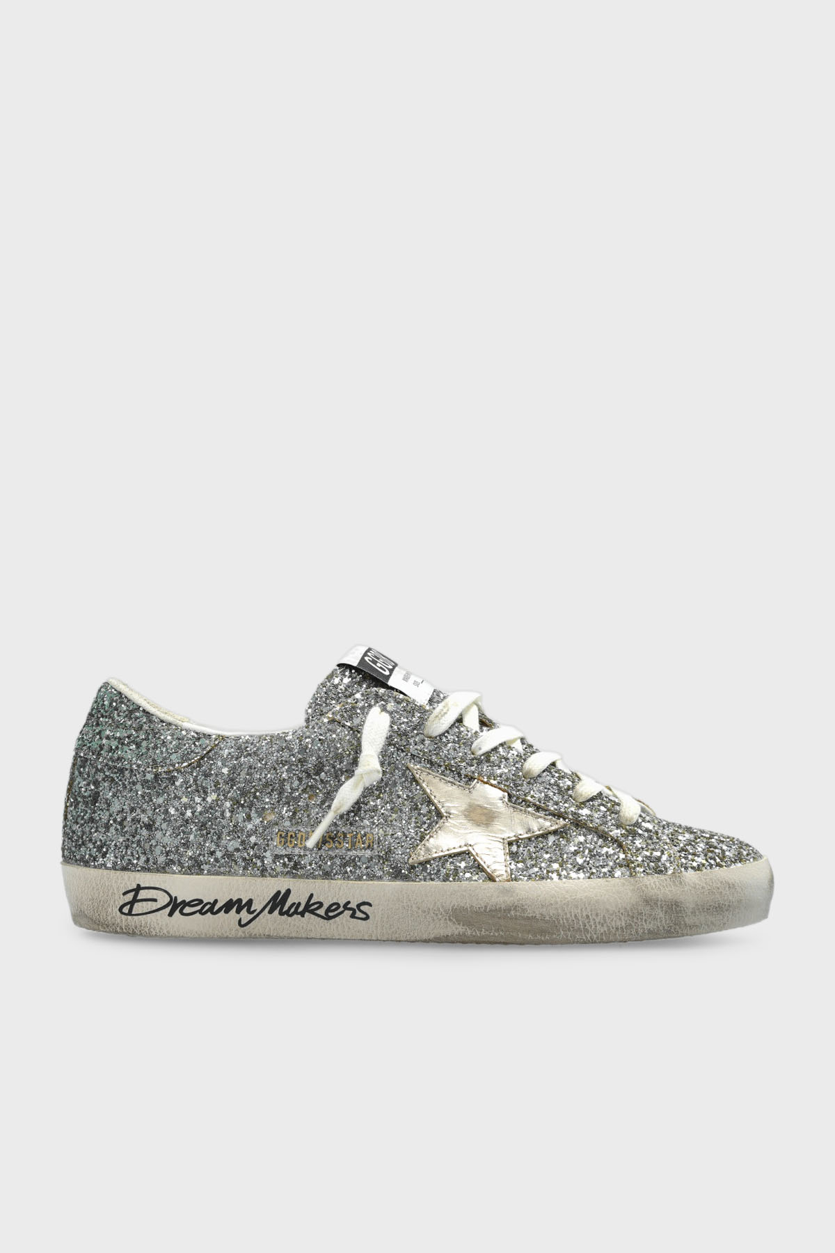Golden Goose Hakiki Deri Logolu Sim Detaylı Sneaker Kadın Ayakkabı GWF00101.F008056.65224 GÜMÜŞ