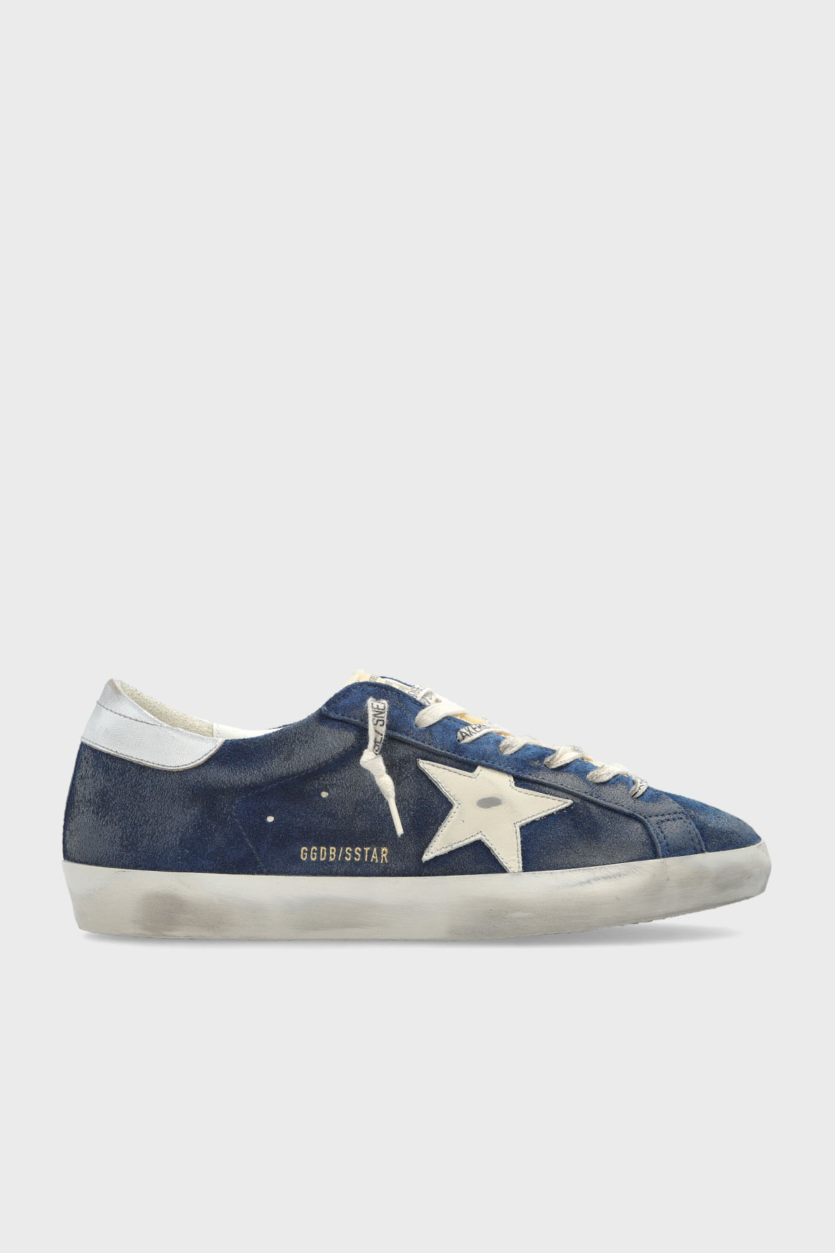 Golden Goose Logolu Süet Sneaker Erkek Ayakkabı GMF00101.F007531.50937 MAVİ