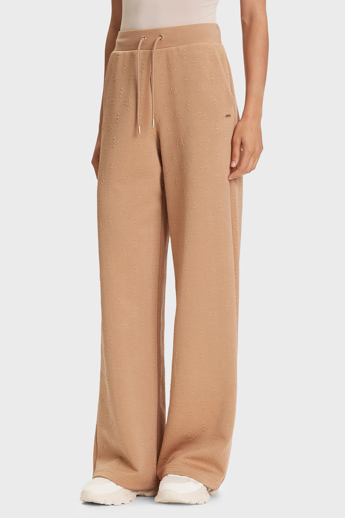 Guess 3D Peony Jakarlı Streç Pamuklu Relaxed Fit Jogger  V5YB19KBSL2 Kadın Pantolon V5YB19 KBSL2 FNDQ VİZON