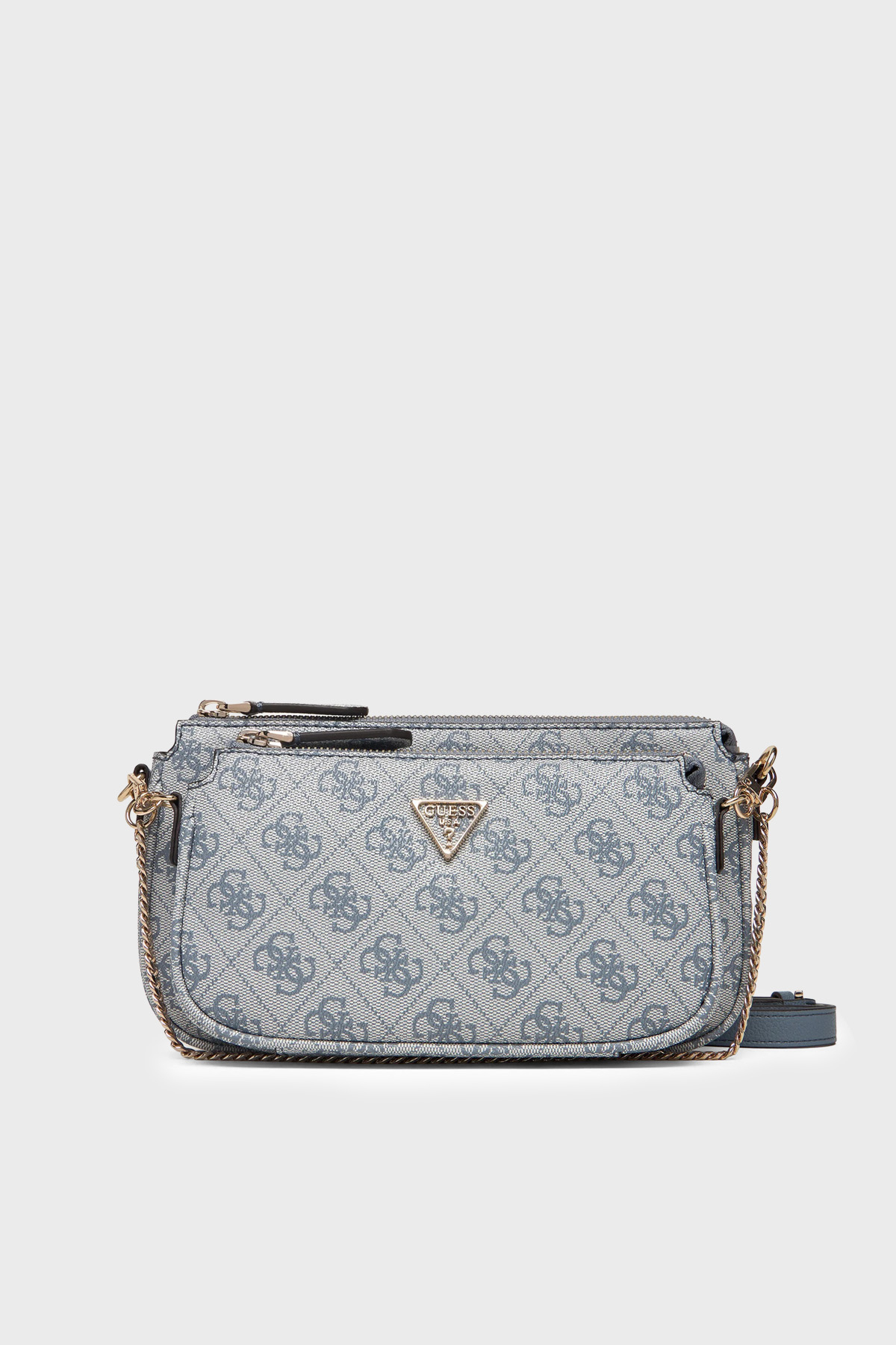 Guess 4G Logo Baskılı Çıkarılabilir Askılı Mini  HWBG9672710 Kadın Çanta HWBG96 72710 BNN MAVİ