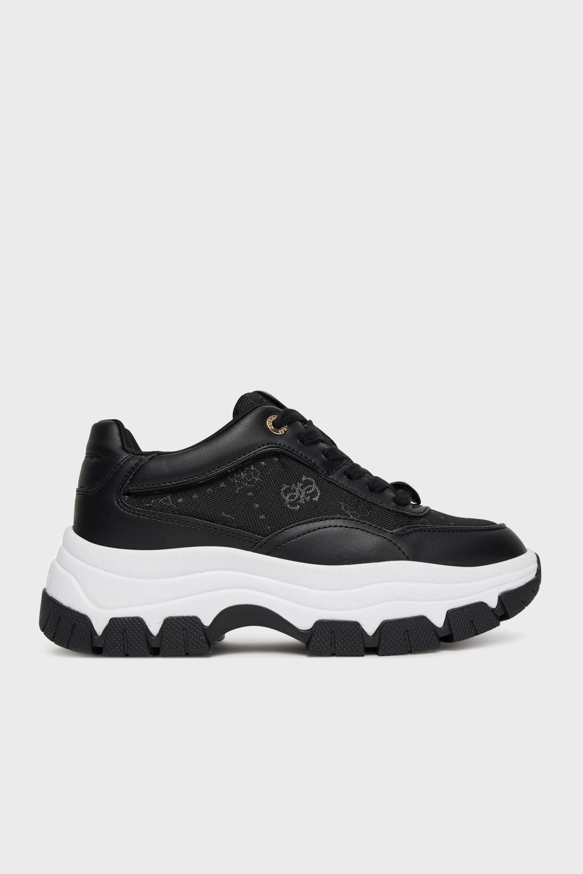 Guess Berrett2 4G Logolu Kalın Tabanlı Sneaker  FLFBRTELE12 Kadın Ayakkabı FLFBRT ELE12 BLACK SİYAH