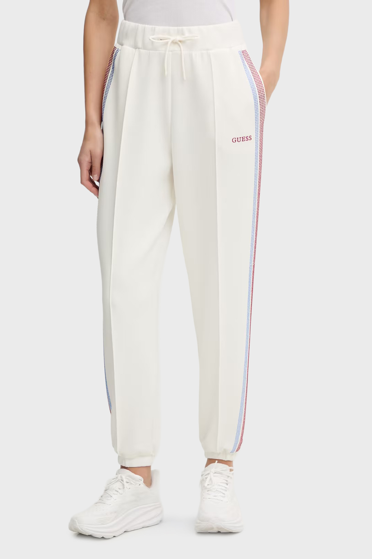 Guess Berthe Modal Karışımlı Regular Fit Lastikli Paça Jogger  V6RB01KCAY2 Kadın Pantolon V6RB01 KCAY2 G018 BEYAZ