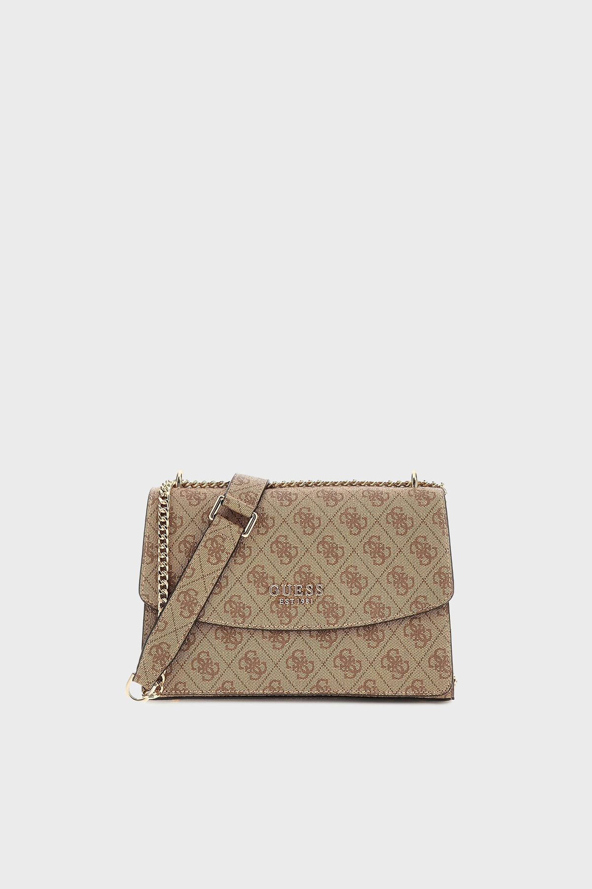 Guess Calista 4G Logolu Zincir Askılı  HWSG7334210 Kadın Çanta HWSG73 34210 LTL KAHVE