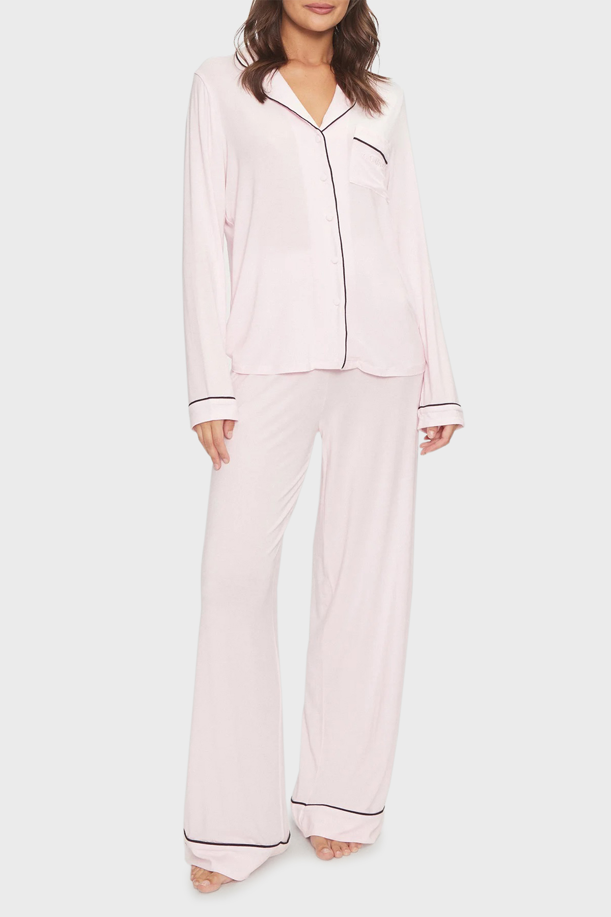 Guess Carlyn Logolu Regular Fit  O4BX07KCIN2 Kadın Pijama Takımı O4BX07 KCIN2 G62O PEMBE