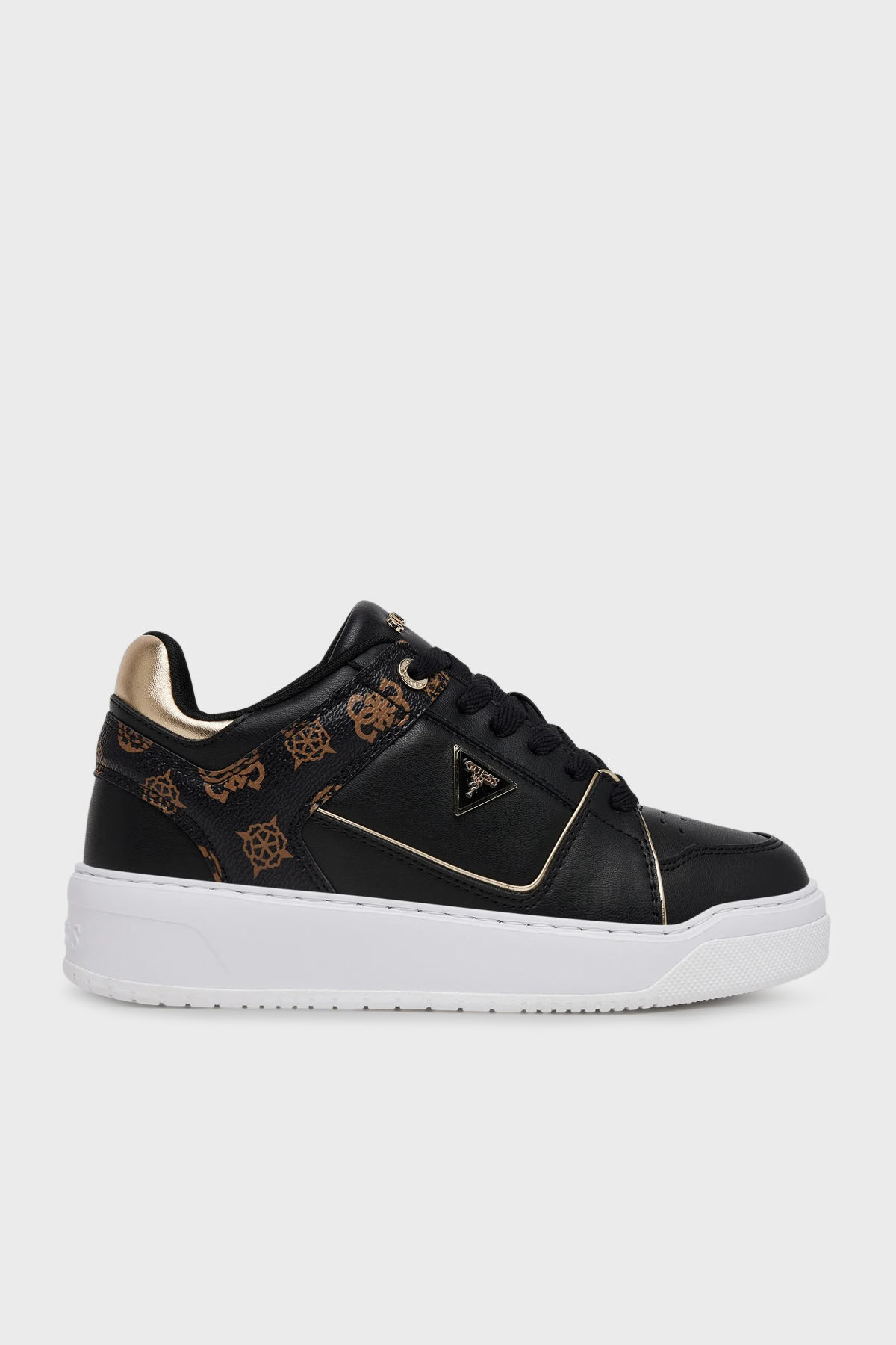 Guess Delove 4G Logolu Sneaker  FLTDELFAL12 Kadın Ayakkabı FLTDEL FAL12 BLACK SİYAH
