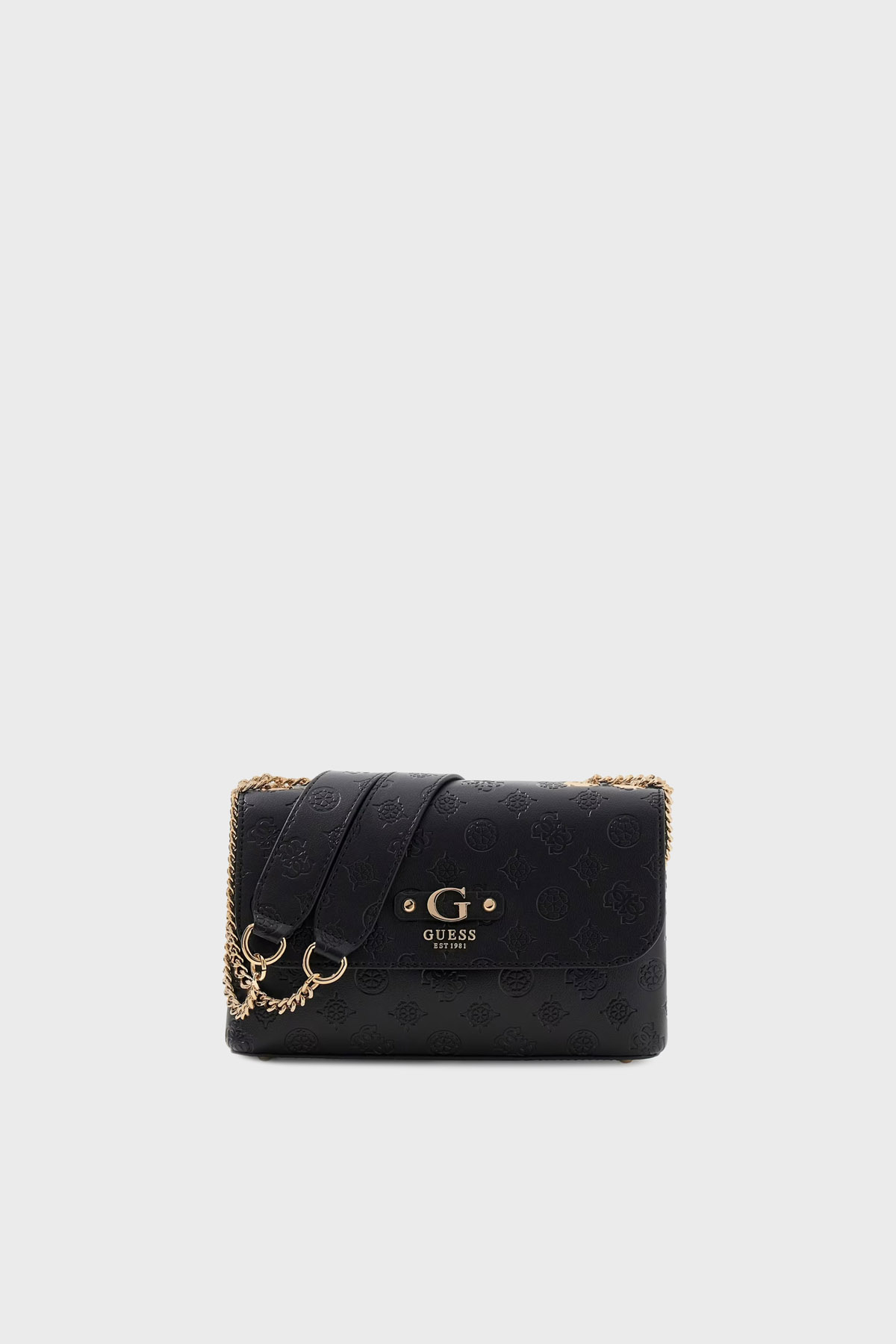 Guess Dita 4G Logolu Zincir Askılı  HWPD7602210 Kadın Çanta HWPD76 02210 BLO SİYAH