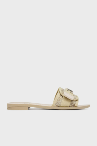 Guess Elyze 4G Logolu FLJELYLEL19 Kadın Terlik FLJELY LEL19 GOLD GOLD - Guess