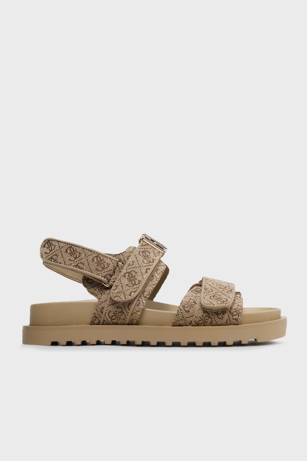 Guess Fabelis2 Logolu Cırtlı Kadın Sandalet FL6FB2 FAL03 BEIBR BEJ
