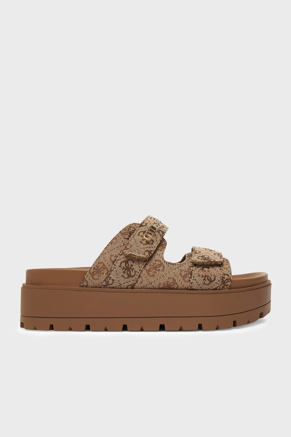 Guess Faxon 4G Logolu Kalın Taban Kadın Sandalet FLJF2X FAL03 BEIBR BEJ