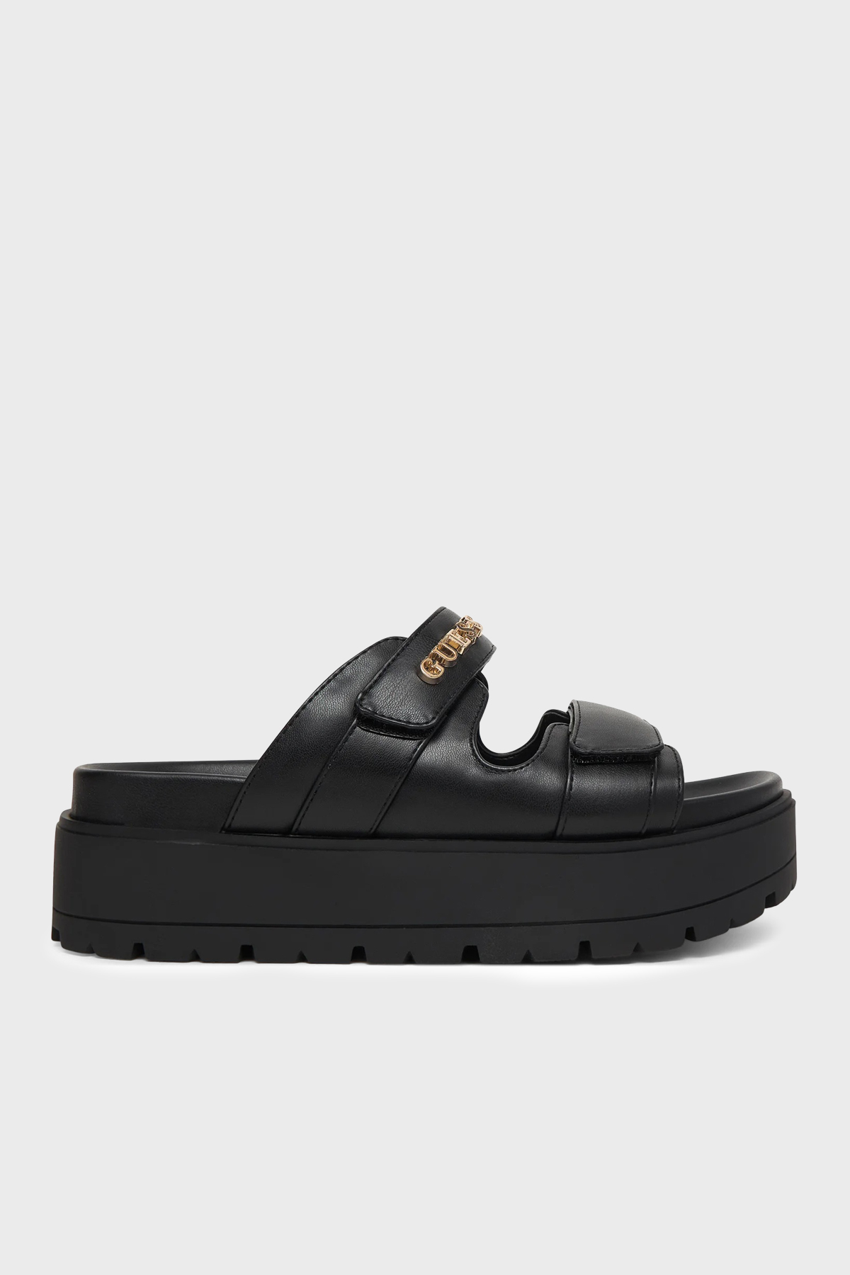 Guess Faxon Logolu Kalın Taban  FLJFAXELE03 Kadın Sandalet FLJFAX ELE03 BLACK SİYAH
